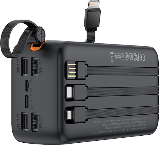 XO PR280 Power Bank 30000mAh 10W with 4 USB-A Ports Power Delivery Black view 4
