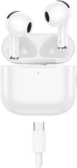 Borofone BW81 Earbud Bluetooth Handsfree Earphones with Charging Case White view 4