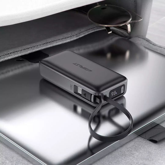 Acefast M7 Power Bank 10000mAh 30W with USB-A Port and USB-C Port Power Delivery Black view 5