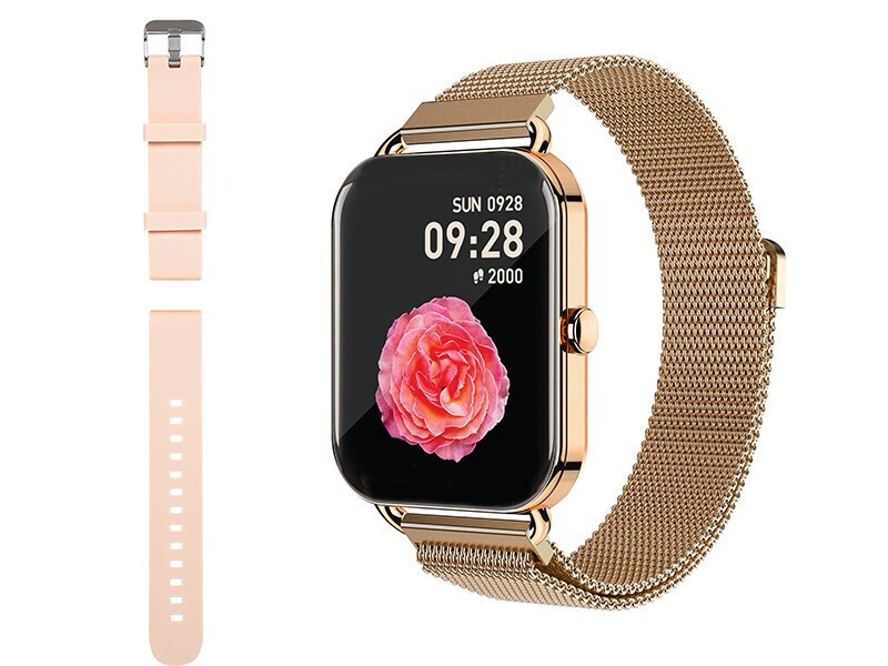X16 Smartwatch with Heart Rate Monitor (Pink) vista 4