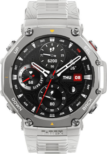 Amazfit T-Rex 3 Stainless Steel 48mm Waterproof Smartwatch with Heart Rate Monitor (Hazy Gray) view 6