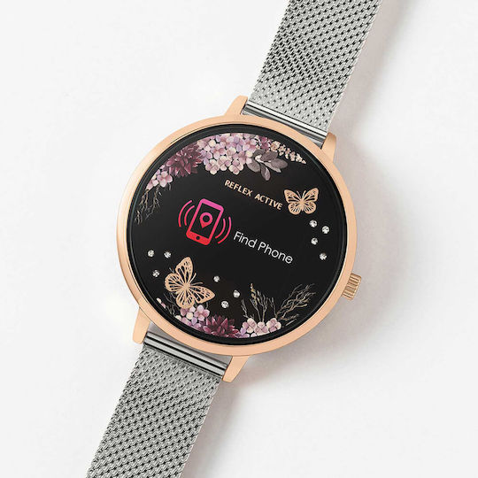 Reflex Active Series 03 Stainless Steel 38mm Smartwatch (Pink Silver Garden) vue 4