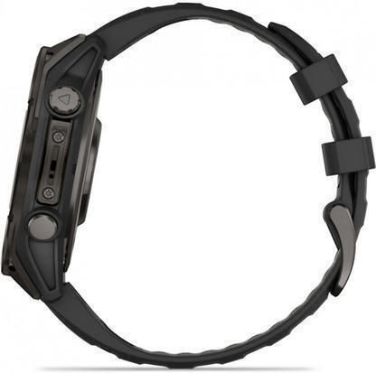 Garmin Fenix 8 Titanium 47mm Waterproof Smartwatch with Heart Rate Monitor (Sapphire, Carbon Grey Dlc Titanium With Black/pebble Grey Silicone Band) view 6