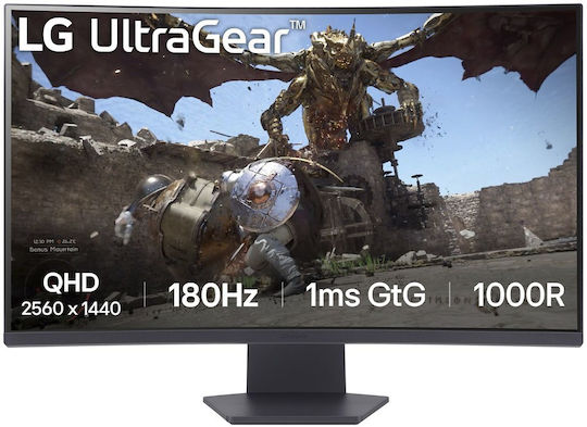 LG UltraGear 32GS60QX-B VA HDR Curved Monitor 31.5" QHD 2560x1440 180Hz with Response Time 1ms GTG view 1