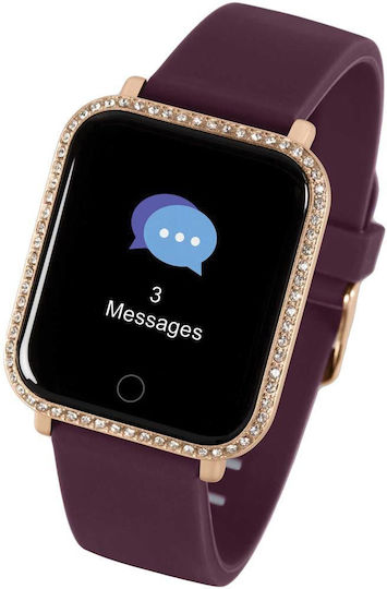 Reflex Active Series 06 Stainless Steel 38mm Smartwatch with Heart Rate Monitor (Burgundy) view 2