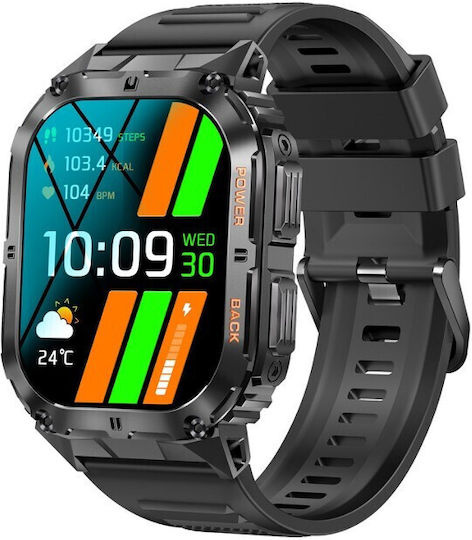 Smarty2.0 Stainless Steel Smartwatch (Black) view 1