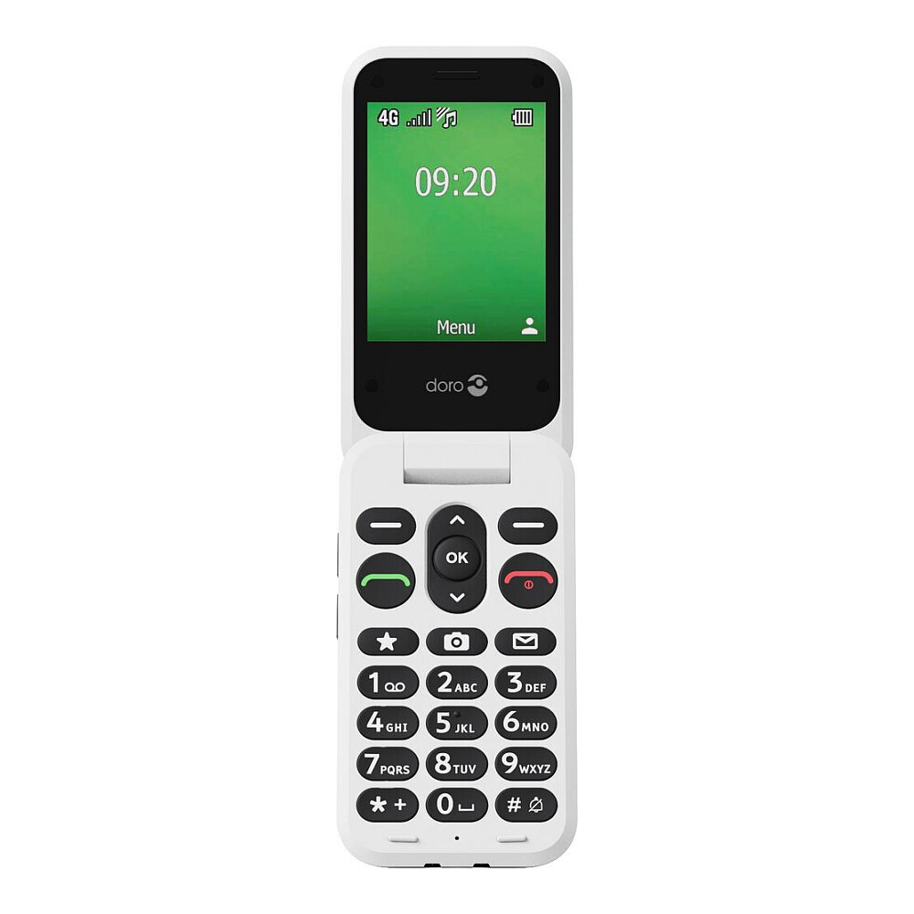 Doro Leva E22 Single SIM Mobile Phone with Buttons Red White görünüm 2