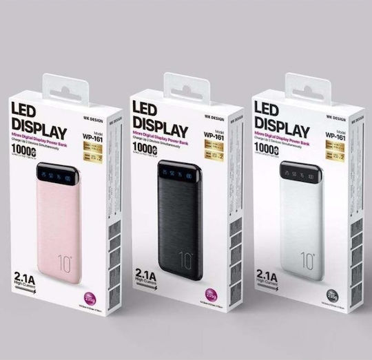 WK Minre WP-161 Power Bank 10000mAh with 2 USB-A Ports Quick Charge 2.0 Black view 3
