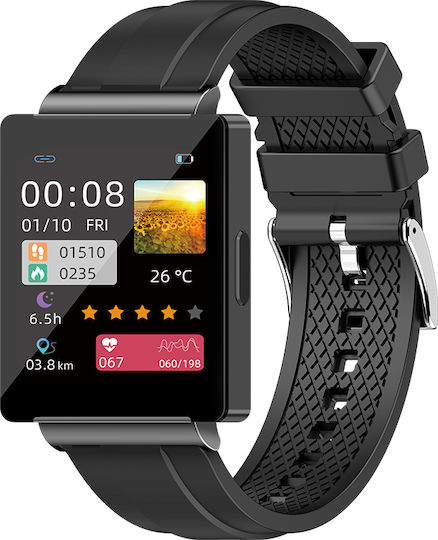 iSEN KS01 Smartwatch with Heart Rate Monitor (Black)