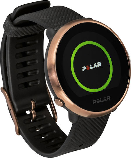 Polar Ignite 43mm Waterproof Smartwatch with Heart Rate Monitor (Copper Silicone) vue 3