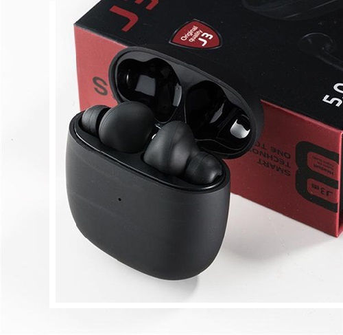 J3 In-ear Bluetooth Handsfree Earphones with Charging Case Black view 4