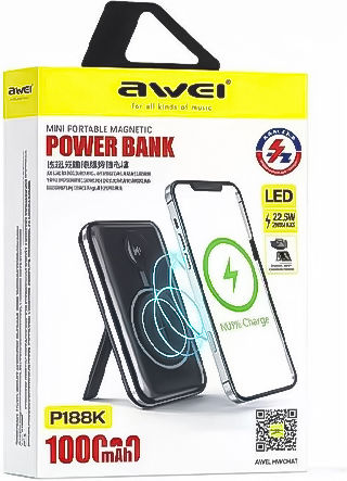 Awei P188K Power Bank 10000mAh 22.5W Black