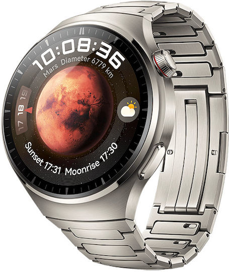 Huawei Watch 4 Pro Stainless Steel 48mm Waterproof with eSIM and Heart Rate Monitor (Titanium) view 2