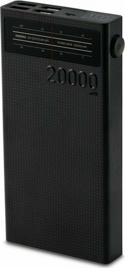 Remax RPP-102 Power Bank 20000mAh with 4 USB-A Ports Black view 2