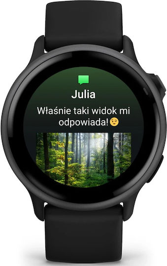 Garmin Vivoactive 6 Aluminium 42mm Waterproof Smartwatch with Heart Rate Monitor (Slate with Black Band) view 5