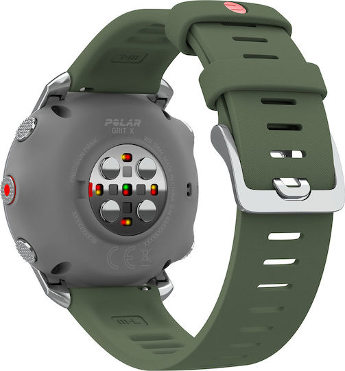 Polar Grit X Waterproof Smartwatch with Heart Rate Monitor (Green) view 3