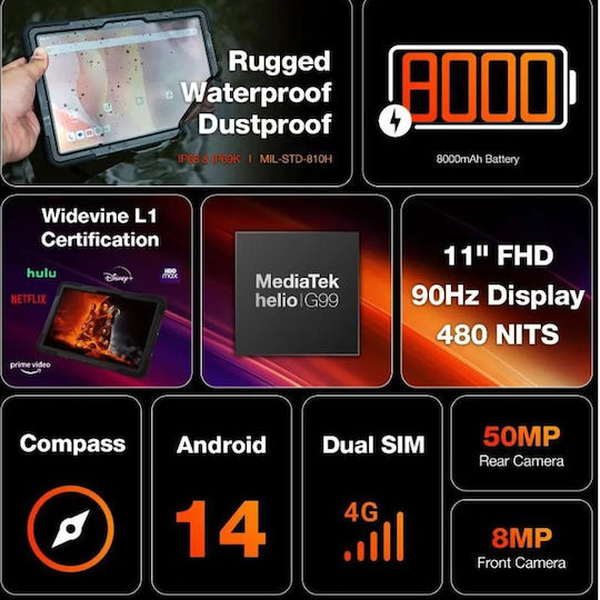 AGM Pad P2 4G 10.95" Tablet (8GB/256GB) Gray view 3