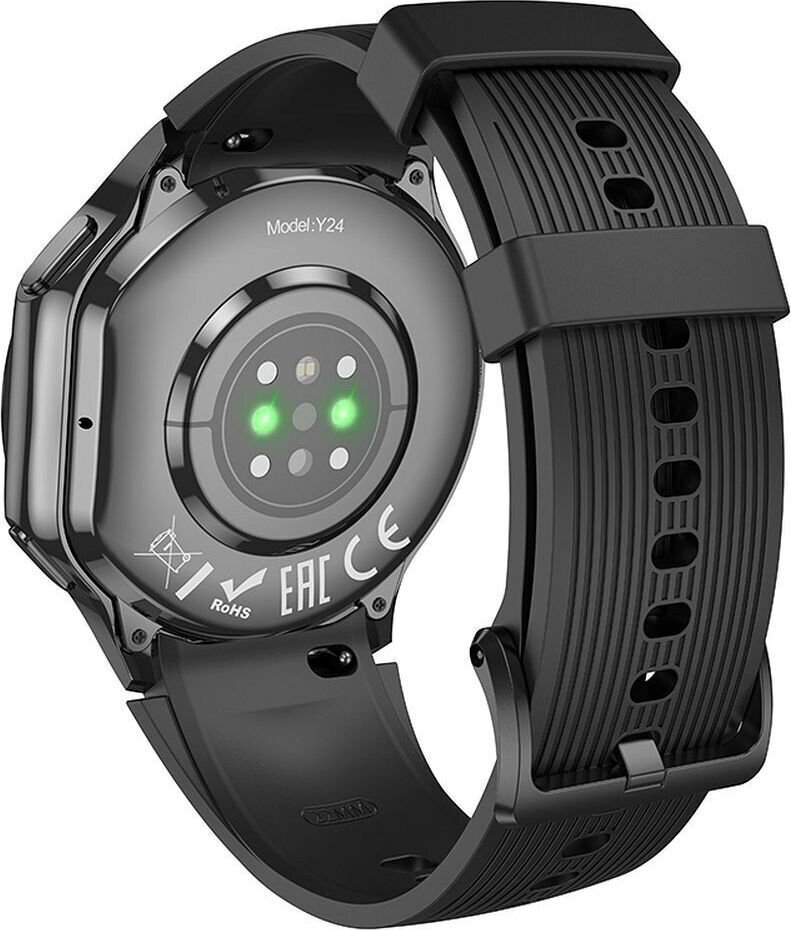 Hoco Y24 Aluminium 51mm Smartwatch with Heart Rate Monitor (Black) view 2