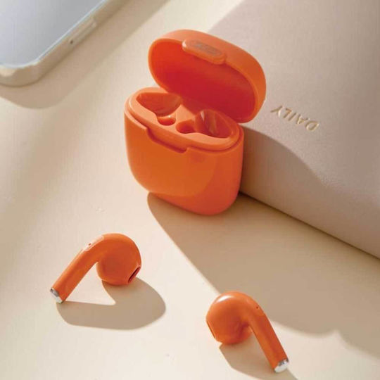 XO X23 TWS Earbud Bluetooth Handsfree Earphones with Charging Case Orange view 6