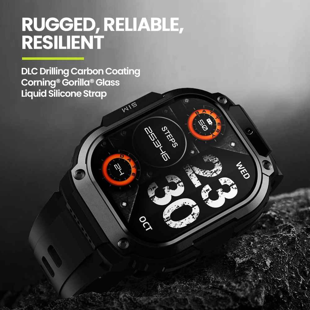 Zeblaze Thor SQ Smartwatch with Heart Rate Monitor (Black) view 5