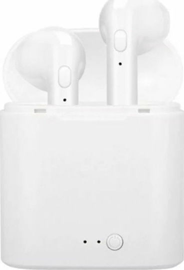 i9X Earbud Bluetooth Handsfree Earphones with Charging Case White view 2