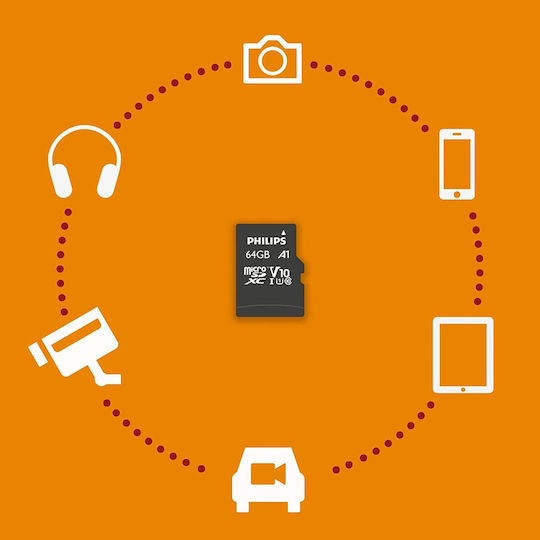 Philips MicroSDXC 64GB Class 10 U1 V10 A1 UHS-I 80MB/s With Adapter view 4