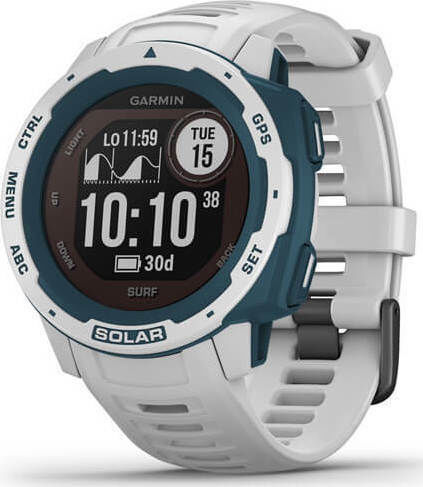 Garmin Instinct Solar Surf Edition 45mm Waterproof Smartwatch with Heart Rate Monitor (Cloudbreak)