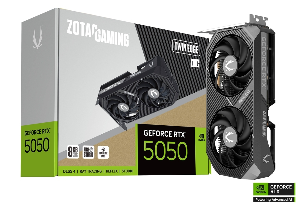 Zotac GeForce RTX 5050 8GB GDDR6 Twin Edge OC Graphics Card ZT-B50500H-10M view 1