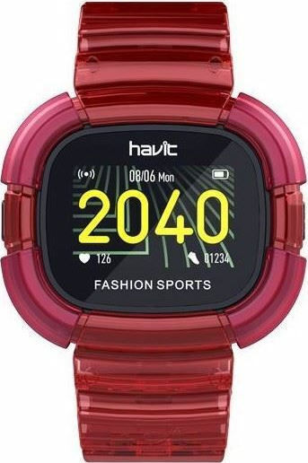 Havit M90 Smartwatch with Heart Rate Monitor (Red) view 2