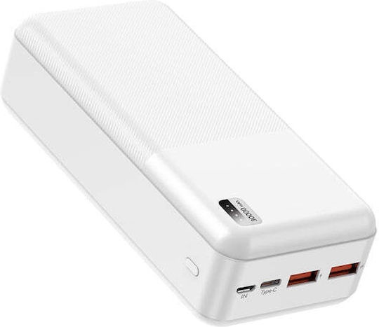 Xipin PX723 Power Bank 30000mAh 22.5W with 2 USB-A Ports and USB-C Port Power Delivery White