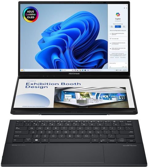 Asus ZenBook Duo UX8406MA-PZ203W 14" OLED Touchscreen 120Hz (Ultra 9-185H/32GB/2TB SSD/W11 Home) Inkwell Gray (UK Keyboard) view 1