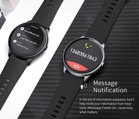 G.Rossi Sg003b 45mm Smartwatch with Heart Rate Monitor (Black) view 6