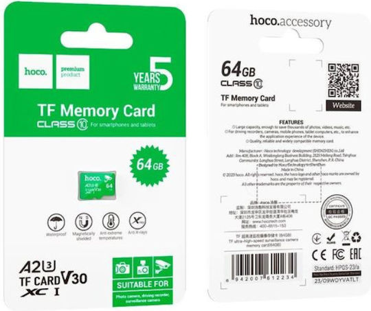 Hoco microSDXC 64GB U3 V30 A2 UHS-I view 2