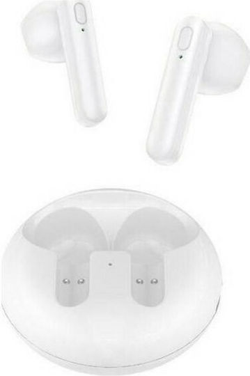 WK TWS V31 Earbud Bluetooth Handsfree Earphones with Charging Case White view 1