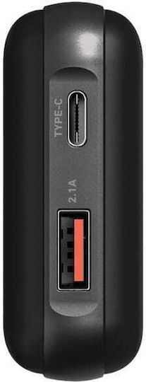 SBS Power Bank 10000mAh 20W with USB-A Port and USB-C Port Power Delivery Black view 2