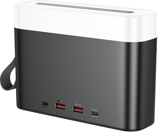 Hoco J94A Masterful Power Bank 50000mAh 22.5W with 2 USB-A Ports and USB-C Port Quick Charge 3.0 Black vue 4
