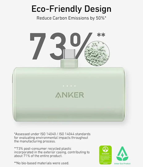 Anker Nano Power Bank 5000mAh 22.5W with USB-C Port Black vista 6