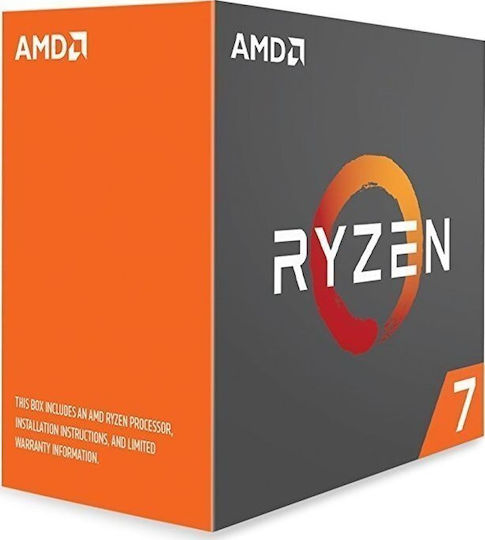 AMD Ryzen 7 1800X 3.6GHz Processor 8 Core for Socket AM4 in Box view 2