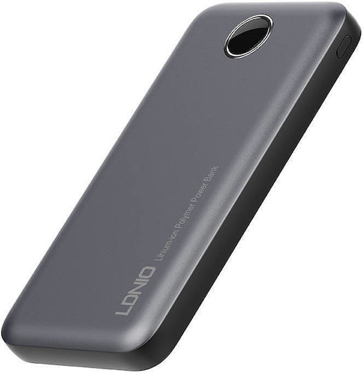 Ldnio PQ10 Power Bank 10000mAh 22.5W with 2 USB-A Ports Gray view 2