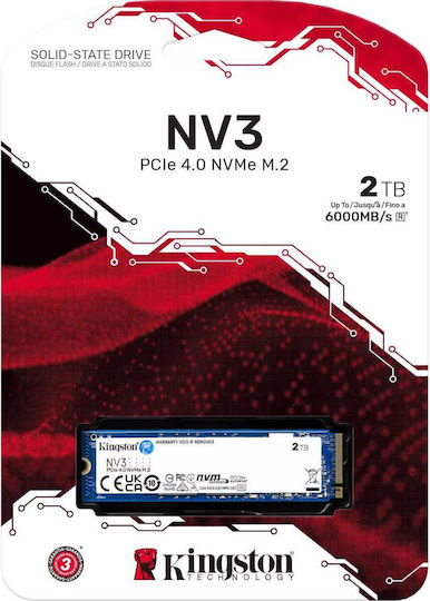 Kingston Nv3 SSD 2TB M.2 Type with PCI Express 4.0 Connection PS5 Compatible SNV3S/2000G Ansicht 4