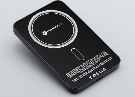 Forcell F-Energy F5K8 MagSafe Power Bank 5000mAh 15W with USB-C Port Power Delivery / Quick Charge 4.0 Black view 2