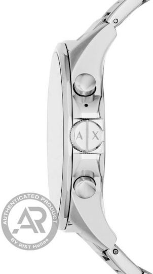 Armani Exchange Connected Stainless Steel 46mm Smartwatch (Silver) view 2