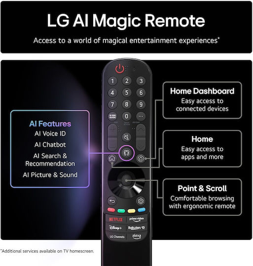 LG Smart Television 43" 4K UHD LED NanoCell 43NANO80A3B HDR (2025) view 3