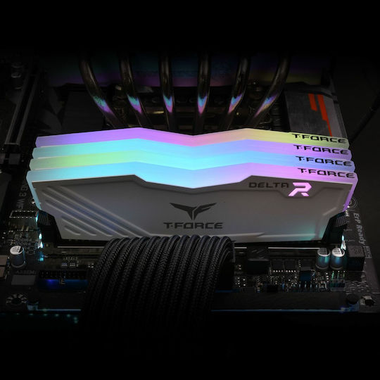 TeamGroup Delta RGB DDR4 16GB RAM with 2x8GB Modules and Speed 3600 for Desktop TF4D416G3600HC18JDC01 vue 5