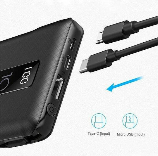 Awei P8K Power Bank 10000mAh with USB-A Port Black view 6