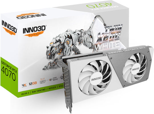 Inno 3D GeForce RTX 4070 12GB GDDR6X Twin X2 OC White Graphics Card