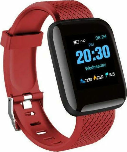 116 Plus Smartwatch with Heart Rate Monitor (Red) Ansicht 4