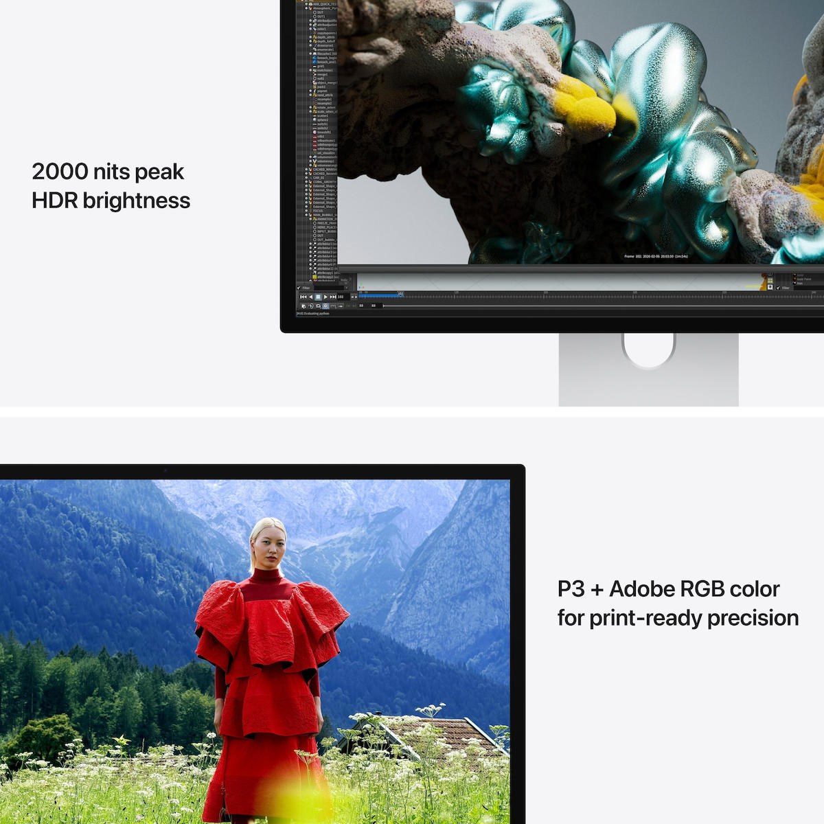 Apple Studio Display XDR HDR Monitor 27" 5120x2880 White Standard Glass VESA Mount Adapter No Stand view 4