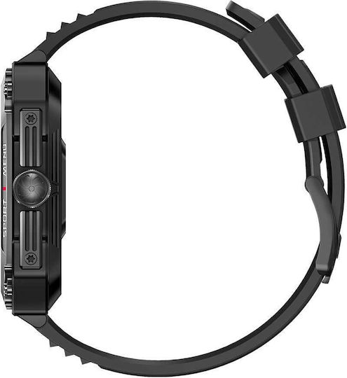 Lamtech LAM113485 47mm Smartwatch with Heart Rate Monitor (Black) view 3