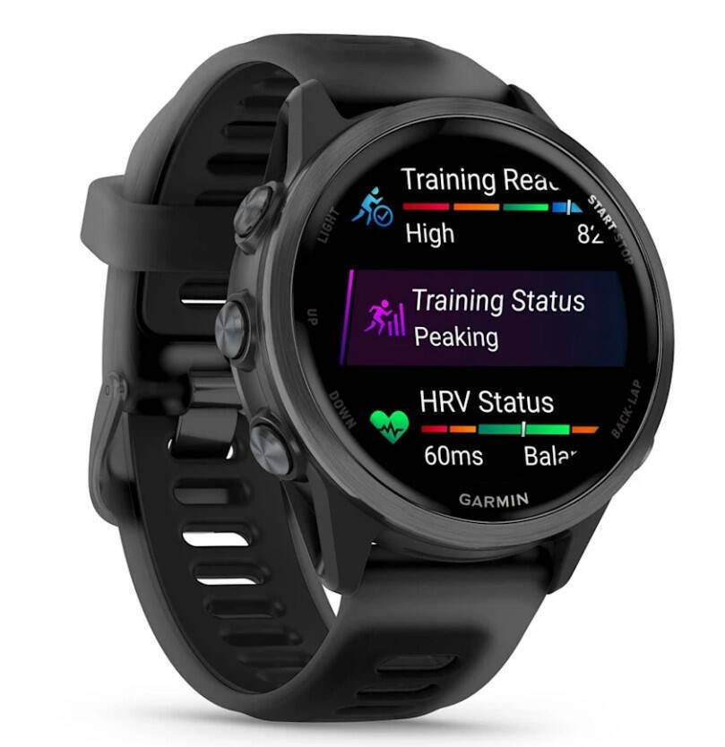 Garmin Forerunner 570 Aluminum 42mm Waterproof Smartwatch with Heart Rate Monitor (Slate Gray Aluminum with Translucent Black/Black Band) view 6